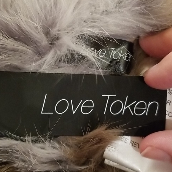 💕LOVE TOKEN💕 Real Rabbit Fur Infinity Scarf - Picture 7 of 7